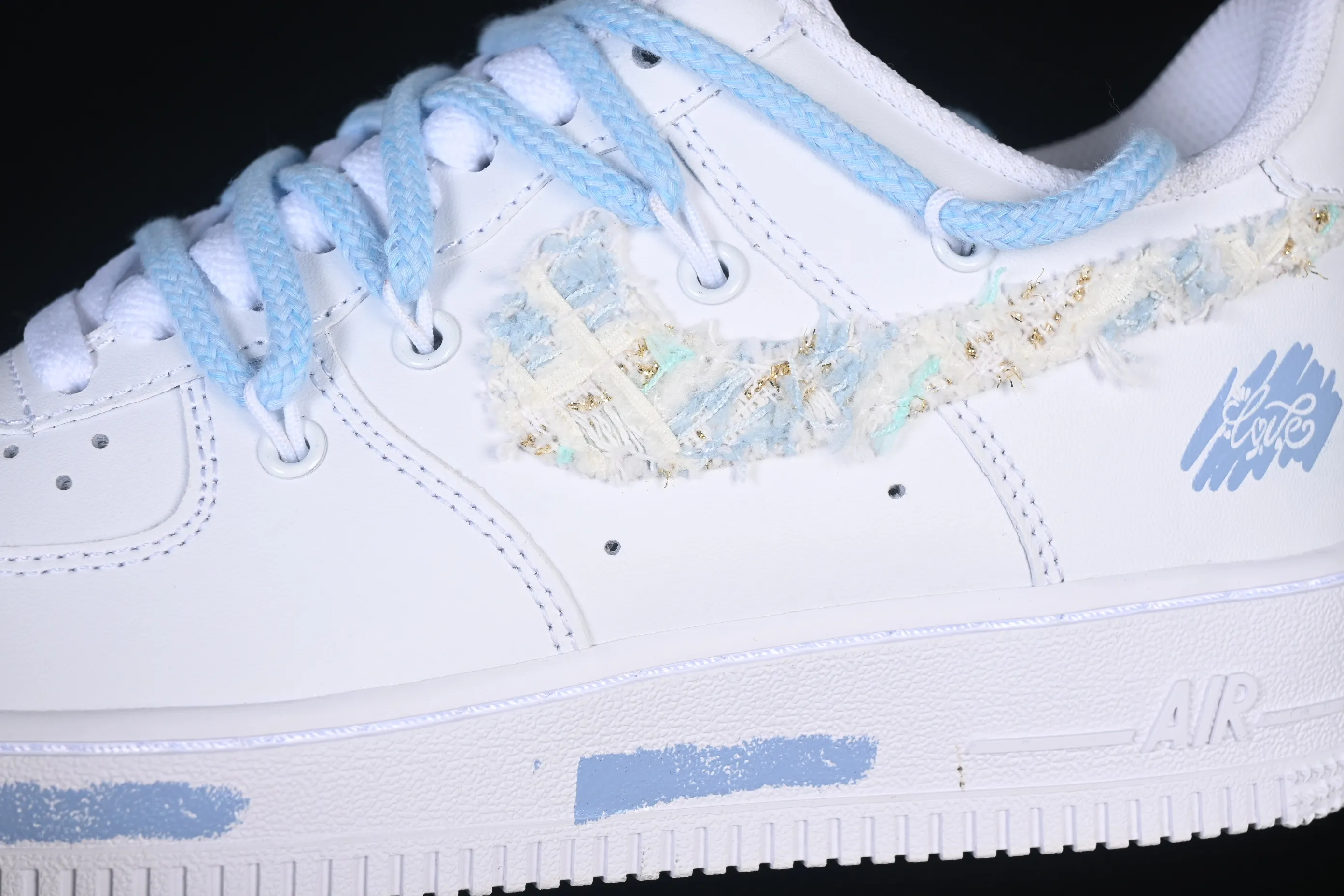 All categories Nk Air Force 1 Air Force series Nk Air Force 1 Low Air Force low-top Nike Air Force 1'07 Low milk blue weaving Air Force 1 low-top casual sneakers DC9999-223